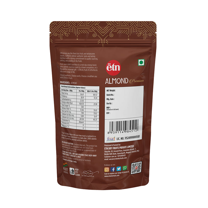 Premium Almonds Badam Dry fruit 250g