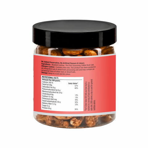 Peri Peri Flavoured Cashew Nuts 200g