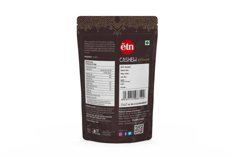 Cashew Nuts 210 Raw Kaju 250g